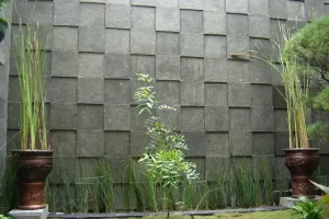batu alam dindinng luar rumah