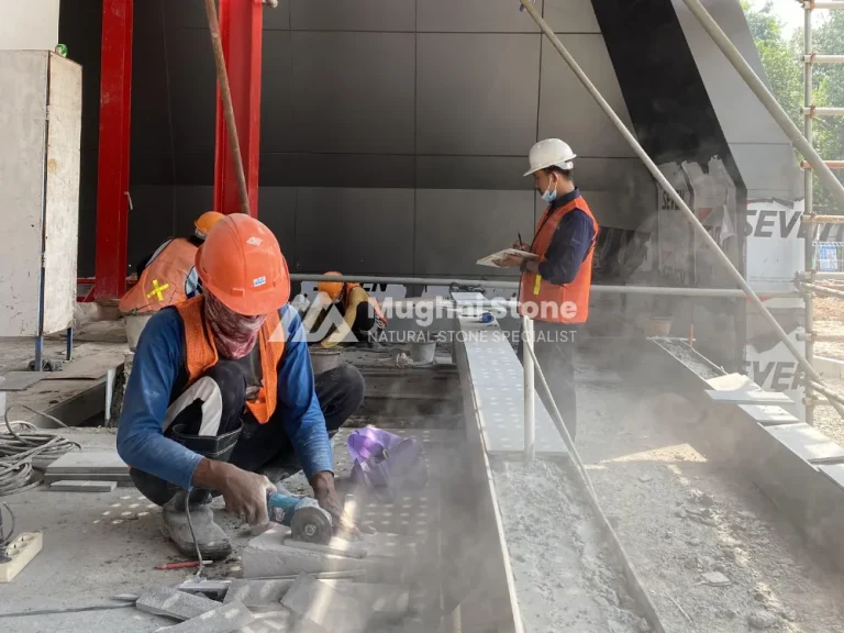 Proyek Batu Andesit, Lantai Eksterior & Pilar Pagar, Pertamina Kalideres