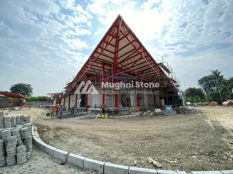 Proyek Batu Andesit, Lantai Eksterior & Pilar Pagar, Pertamina Kalideres