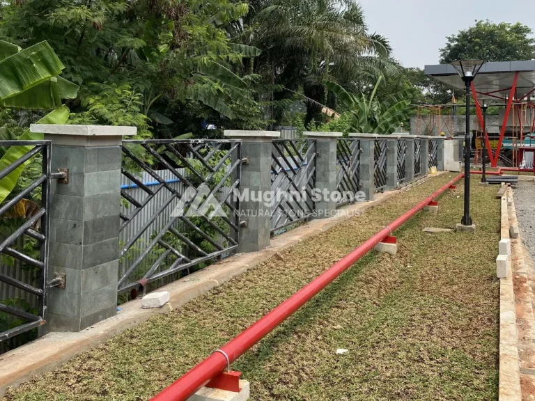 Proyek Batu Andesit, Lantai Eksterior & Pilar Pagar, Pertamina Kalideres