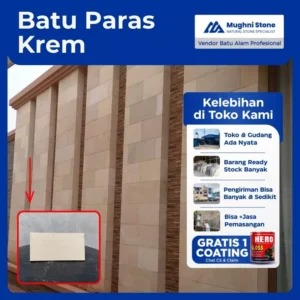 jual batu alam paras jogja krem mughni stone