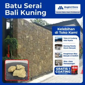 jual batu alam serai bali kuning mughni stone