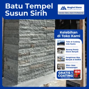 batu alam andesit susun sirih