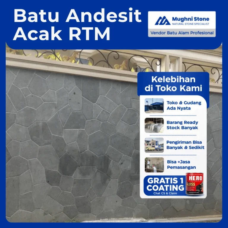 batu andesit acak rtm