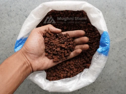 batu apung merah detail