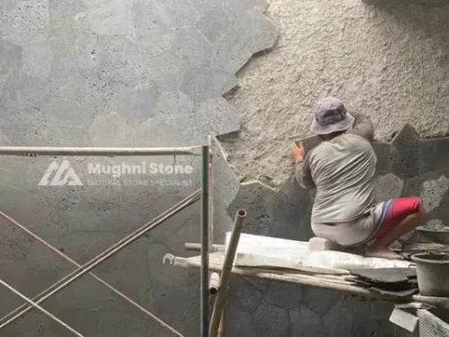 pemasangan batu alam