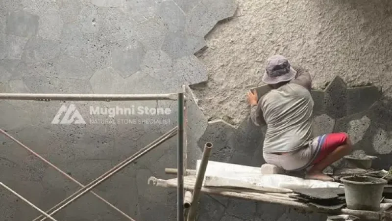 pemasangan batu alam